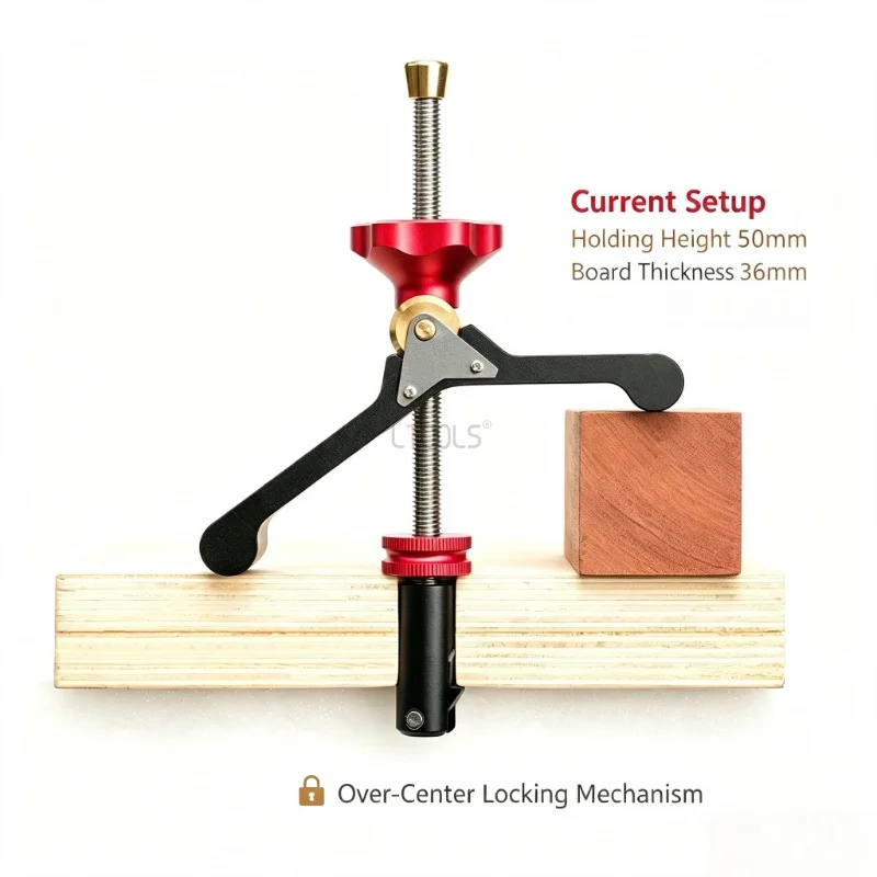 Desktop Material Press Clamp Adjustable Horizontal Holding Fixture Rapid Secure Holding Plate Woodworking Accessory Carpenter