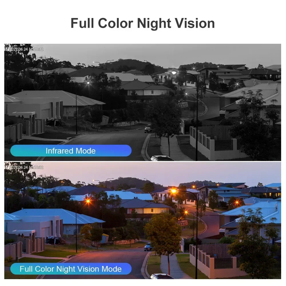 8K UHD Outdoor WiFi IP Camera - 10X Optical Zoom, Auto Tracking, 6K PTZ, Four-Lens, Triple Screen, Waterproof Security Camera