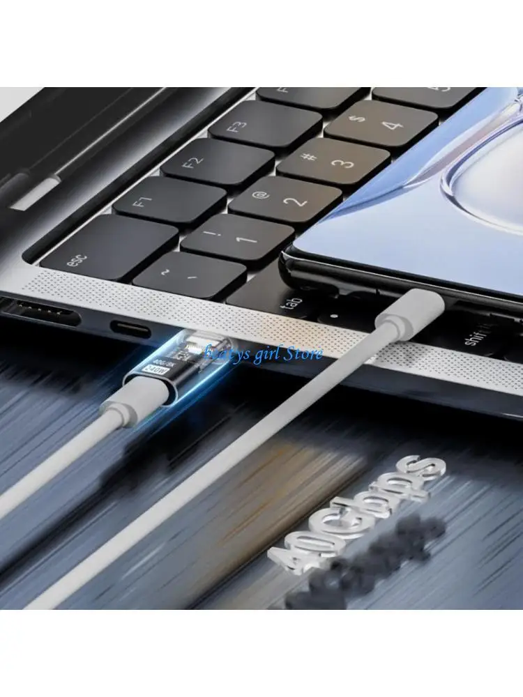 

C7AB USB C to USB C Adapter 40Gbps USB C Female to USB C Male Adapter USB C Adapter