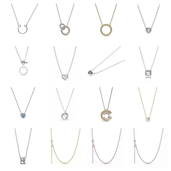 Nieuwe 925 Sterling Verzilverd Valentijnsdag Hart Ketting Hanger Diy Bead Fit Originele Charms Armband Jewerly Accessoires