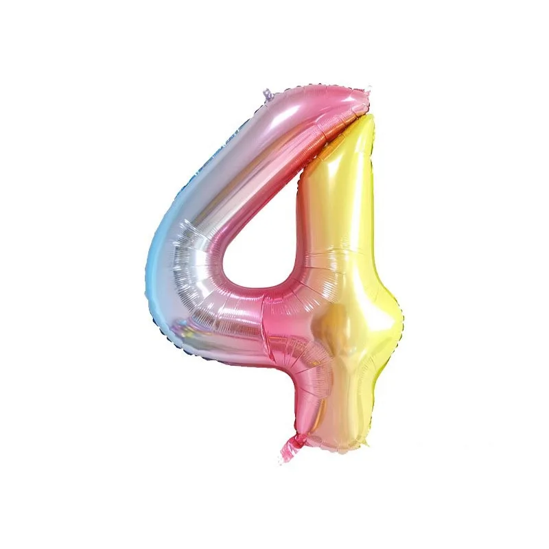 32 بوصة قوس قزح التدرج عدد احباط بالونات 0-9 للأطفال البالغين حفلة عيد ميلاد ديكور استحمام الطفل صور الدعائم بالونات