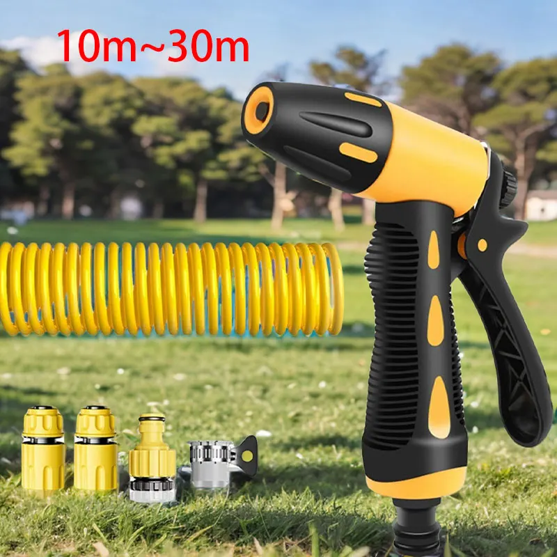 10-30 Meter Telescopic Water Pipe with High-pressure Nozzle Car Washing Tool Set Extension Hose Water Hose for Pressure Cleaner