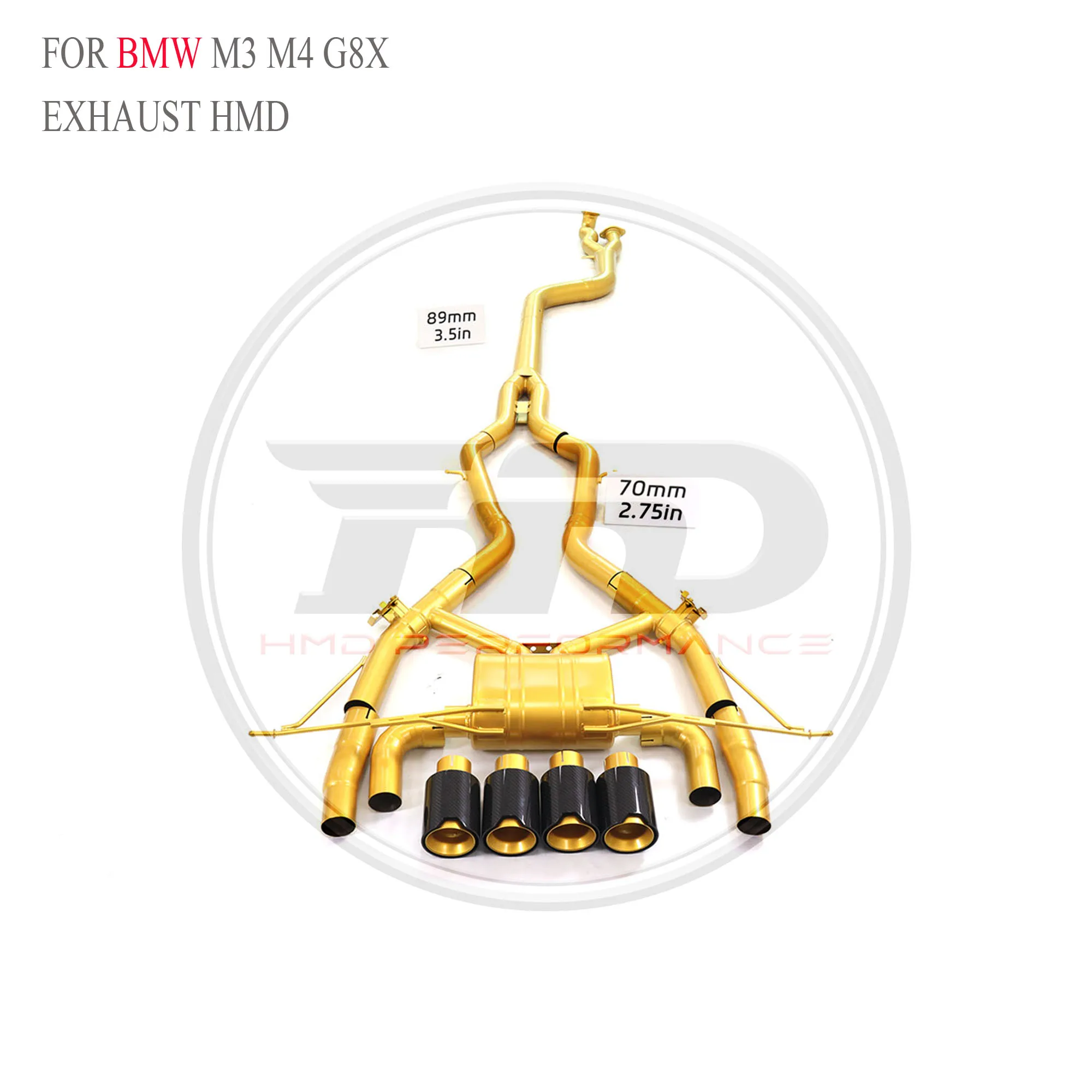 

HMDTitanium baked ceramic Alloy Exhaust Manifold Downpipe Is Suitable For BMW M3 M4 G8X Auto Modification Electronic Valve