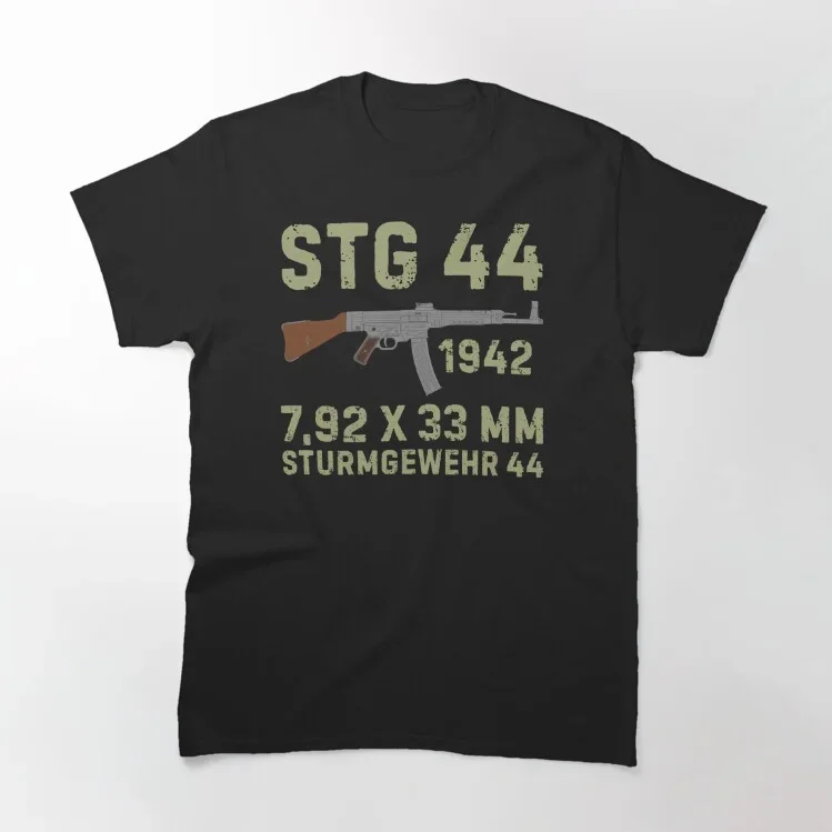 STG 44 Assault Rifle T-Shirt 100% Cotton O-Neck Summer Short Sleeve Casual Mens T-shirt Size S-3XL