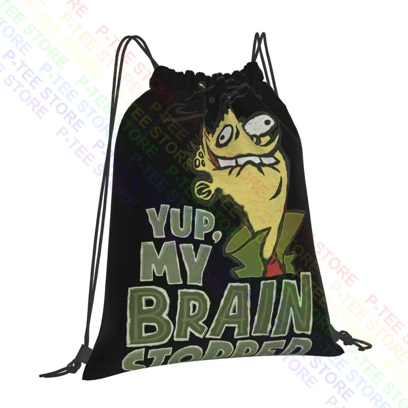 Ed, Edd N Eddy Cartoon Cn Brain Dead Ed Drawstring Bags Gym Bag Fashion Shoe Bag Shopping Bag Outdoor Running