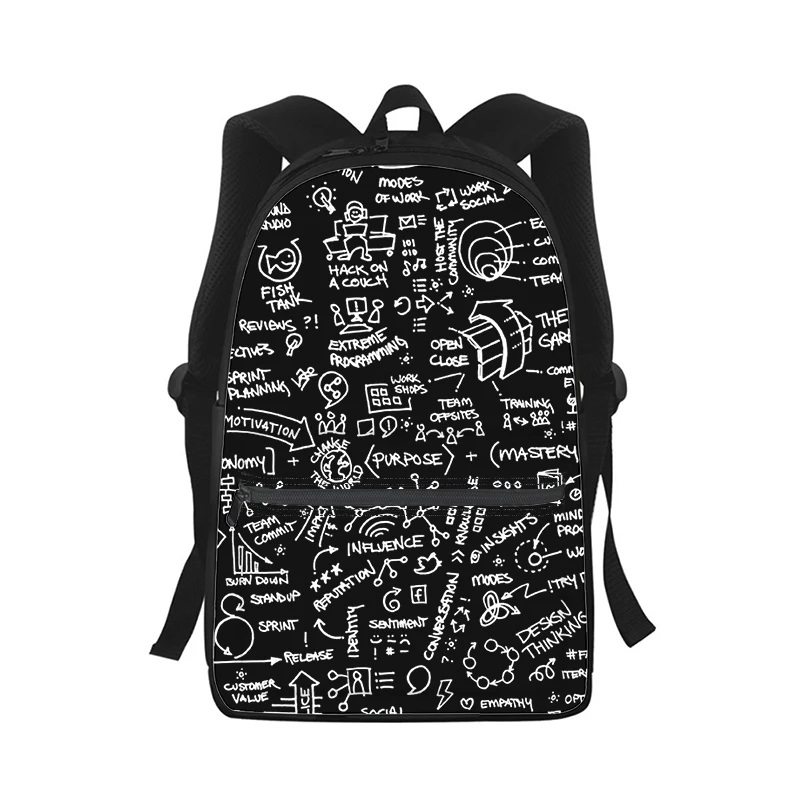 Biologie und Chemie Männer Frauen Rucksack 3D-Druck Mode Student Schultasche Laptop Rucksack Kinder Reise Umhängetasche