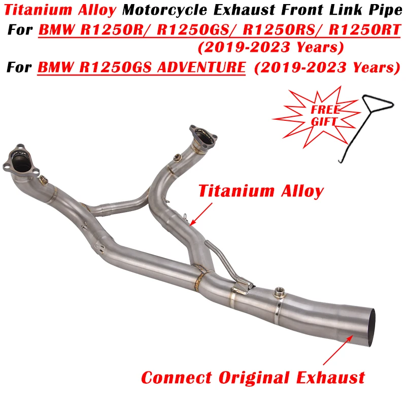 For BMW R1250R R1250RS R1250RT R1250GS ADVENTURE 2019 - 2023 Motorcycle Exhaust Escape Muffler Titanium Alloy Front Link Pipe