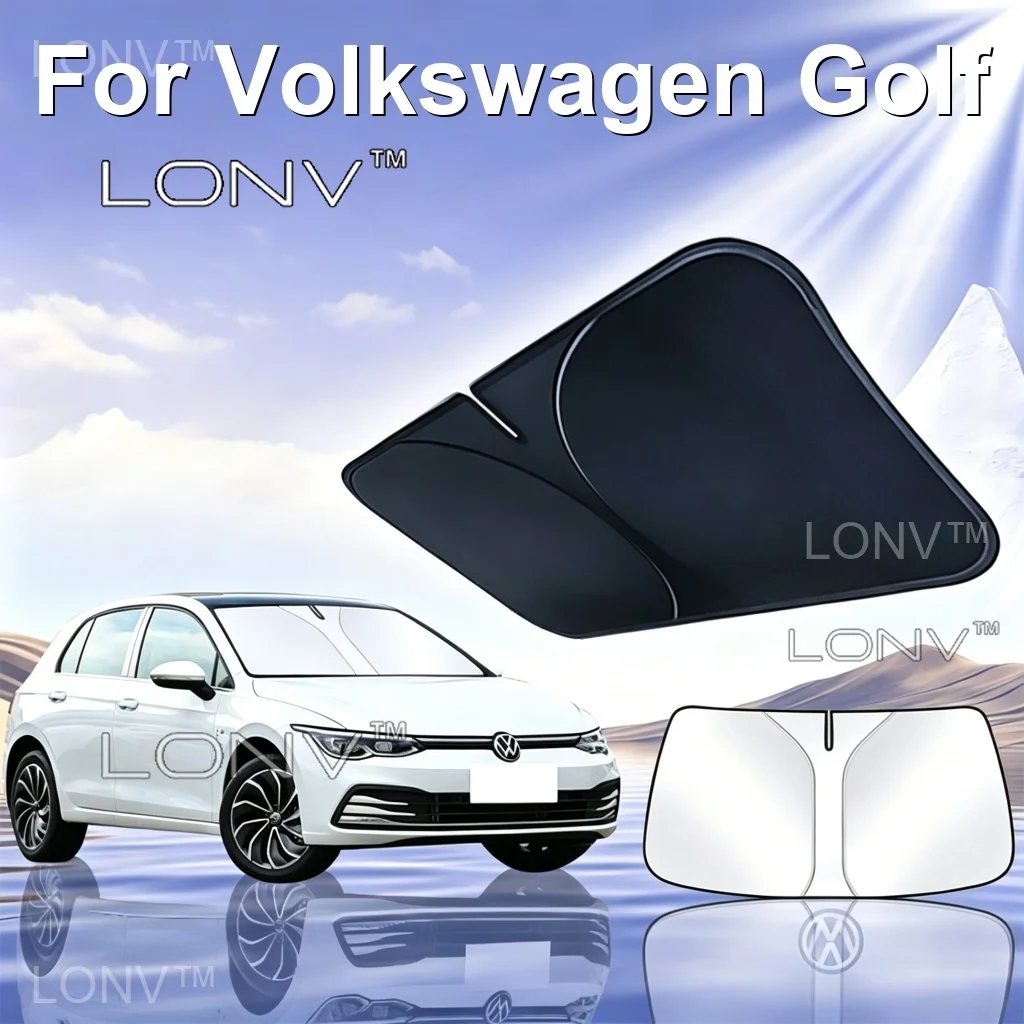For Volkswagen Golf 2026 2027 2023 2024 2025 Car Sunshade Front Windshield Shade Cover Foldable Car Heat Insulation Accessories