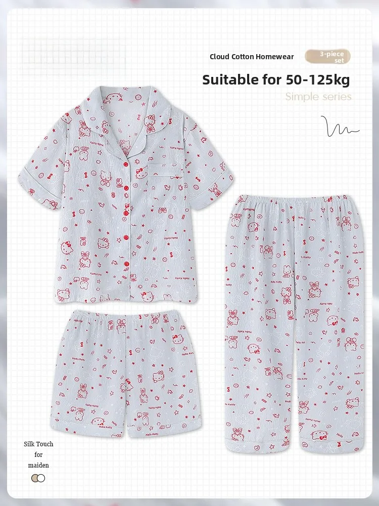 

plus Size Spwear Women Casual Thin ort Sve Tee Piece Set Home Clothes Can Be Worn outside Comfortable Cloud Cotton ...