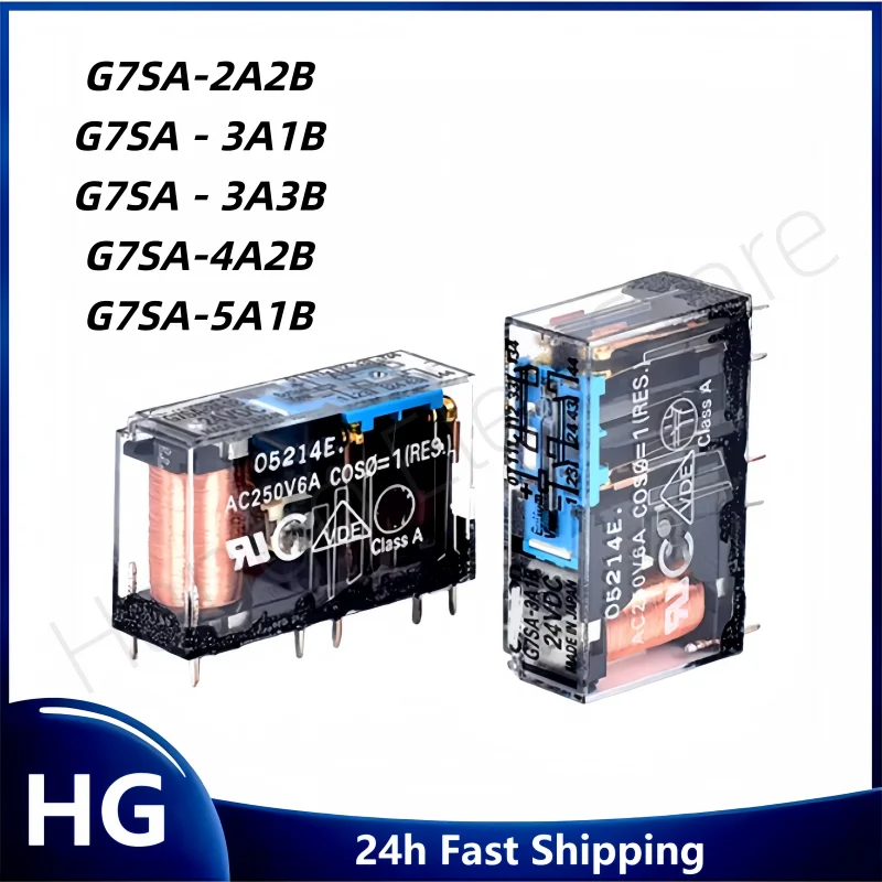 Original G7SA-2A2B 3A1B 3A3B 5A1B 4A2B-DC24V 48V DC110V G7SA-4A2B 10pin/4pin Safety Relay Base P7SA-10F-ND-14F-ND DC24V