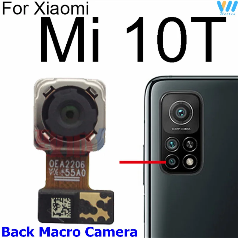 Front Rear Camera For Xiaomi Mi 10T/Mi 10T Pro/Mi 10T Lite 5G Back Main Small Front Facing Camera Module Flex Cable Repair Parts