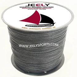 Jeely 50m 1000lb Hollow Hollow örgülü olta 2mm 12 örgü
