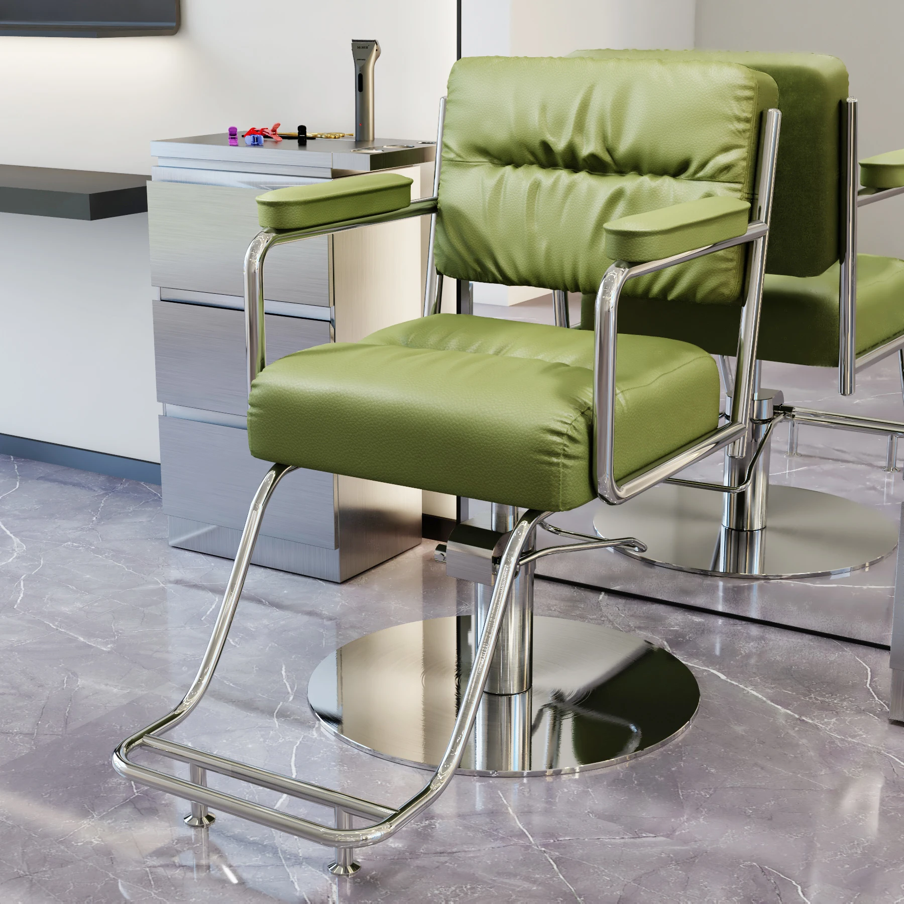 صالون تصفيف الشعر كرسي الحلاق تصفيف الشعر صالون الحلاق كرسي فاخر Cadeira Estetica أثاث صالون الشعر المهني #5