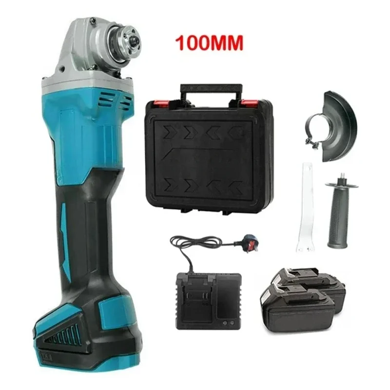 100mm 18V Worksite Electric Cutter Tools Grinding Machine Woodworking Power Tool Cordless Wireless Brushless Angle Grinder