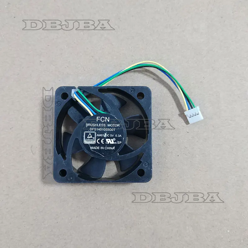 For FCN DFS1401055G0T AM01 5V 0.3A 4010 4-wire cooling fan