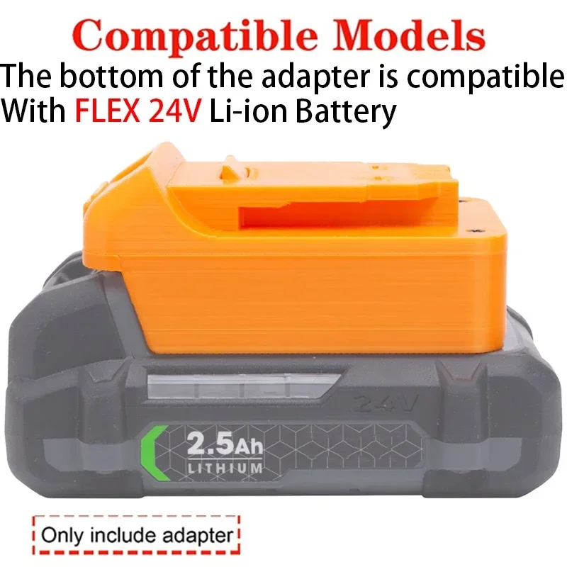 Adapter Dewalt 18/20V LI-ion tools convert to Flex 24V Li-Ion battery adapter power tool accessories FX0221-1, FX0121-1