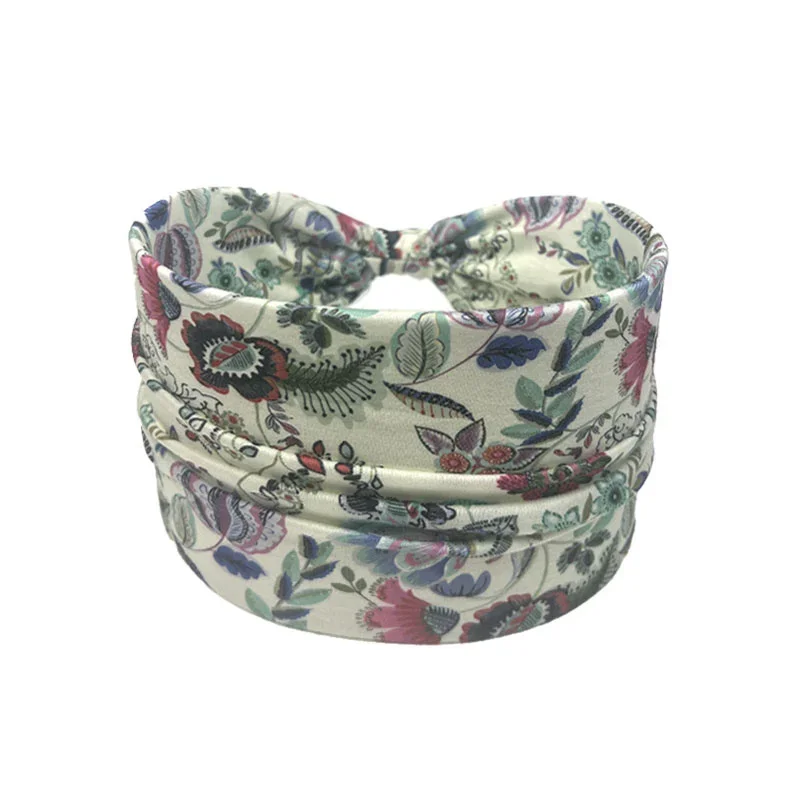 Diadema de ala ancha Floral para mujer, 3 piezas, suave, duradera, mezcla de algodón, Ideal para mujeres activas y con estilo