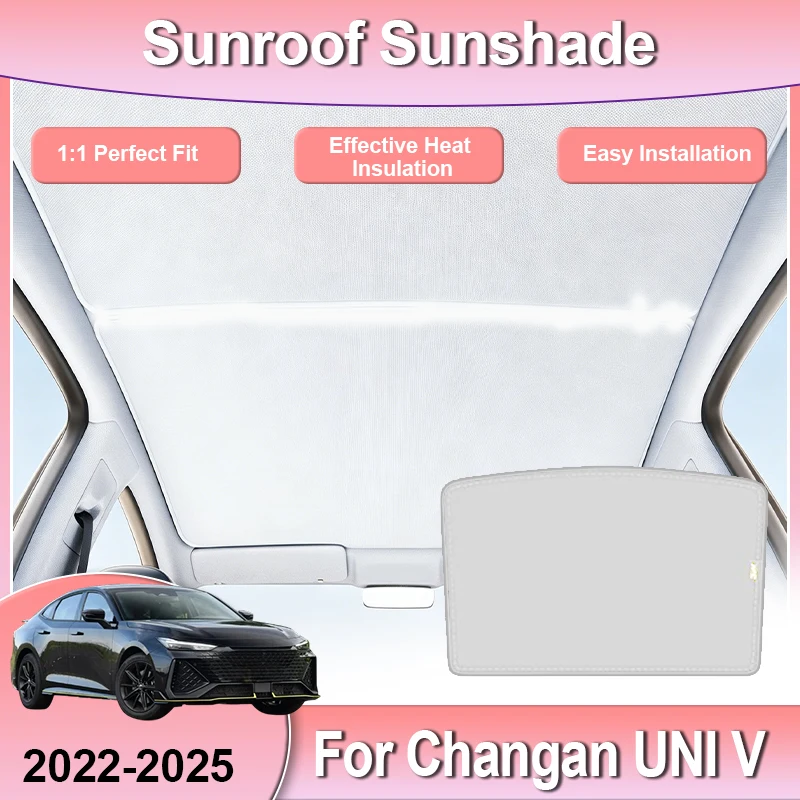 

Roof Car Sunshade For Changan UNI V Nevo A06 IDD Accessories 2022~2025 Sun Cover Sunroof Tools Auto Parts Body Kit Electrostatic