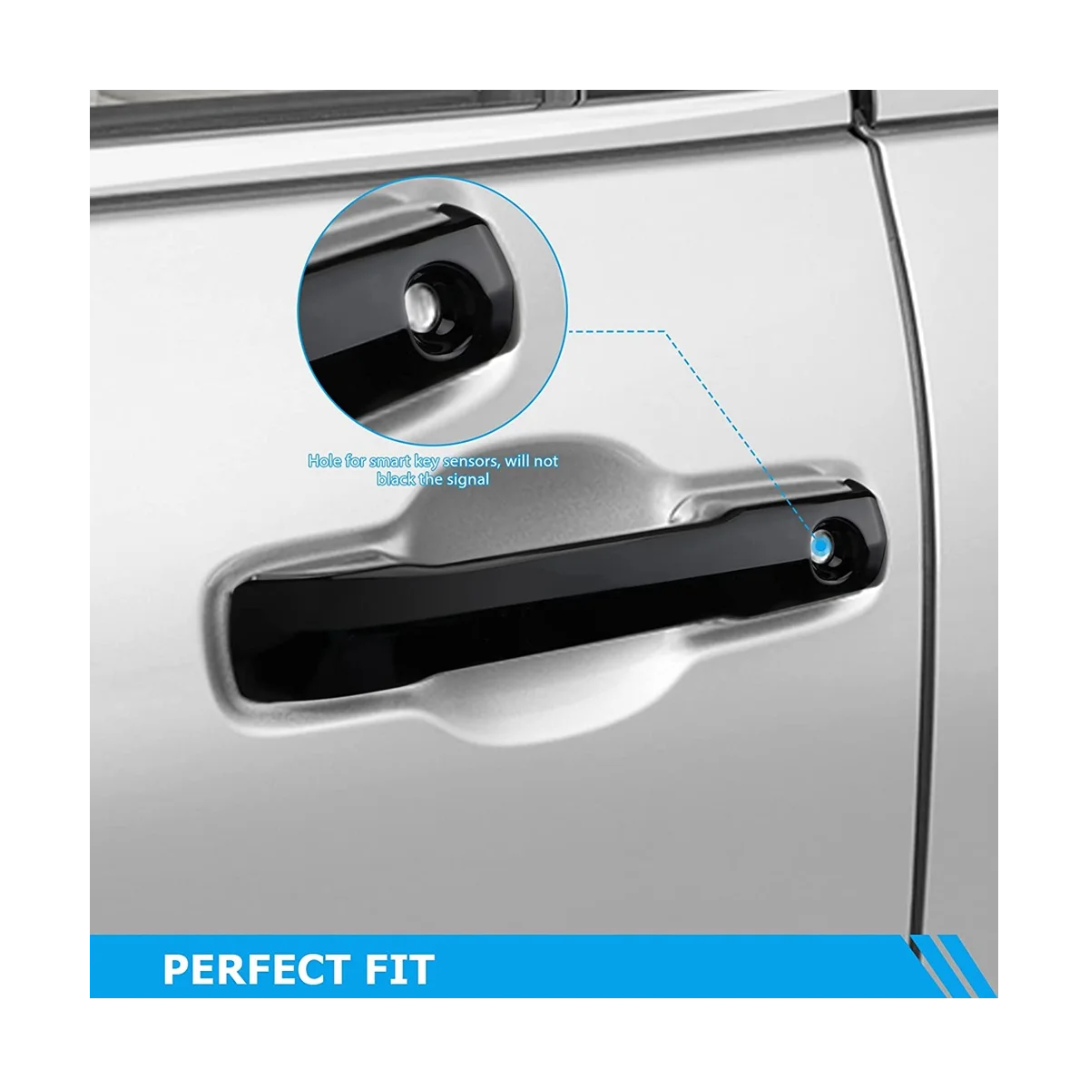 자동차 외부 도어 핸들 커버 트림 프로텍터, 2022 2023 액세서리, 피아노 블랙