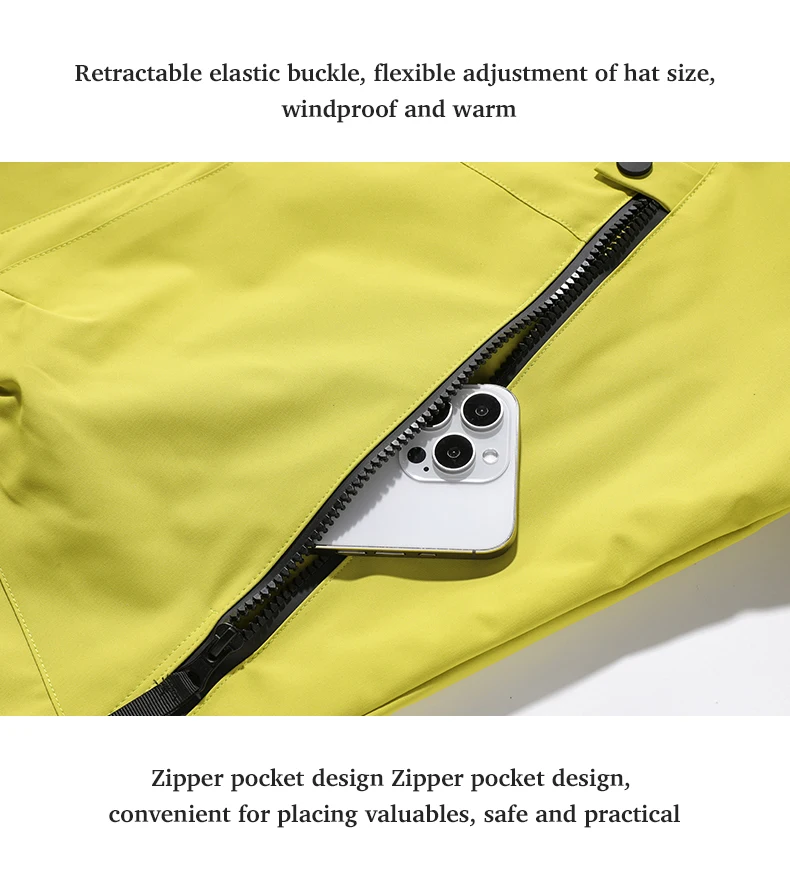 LNGXO Unisex wasserdichte Outdoor-Jacke, Windjacke, Regenmantel zum Klettern, Wandern, Camping, Trekking, Herren und Damen, winddicht, atmungsaktiv – Detail 18