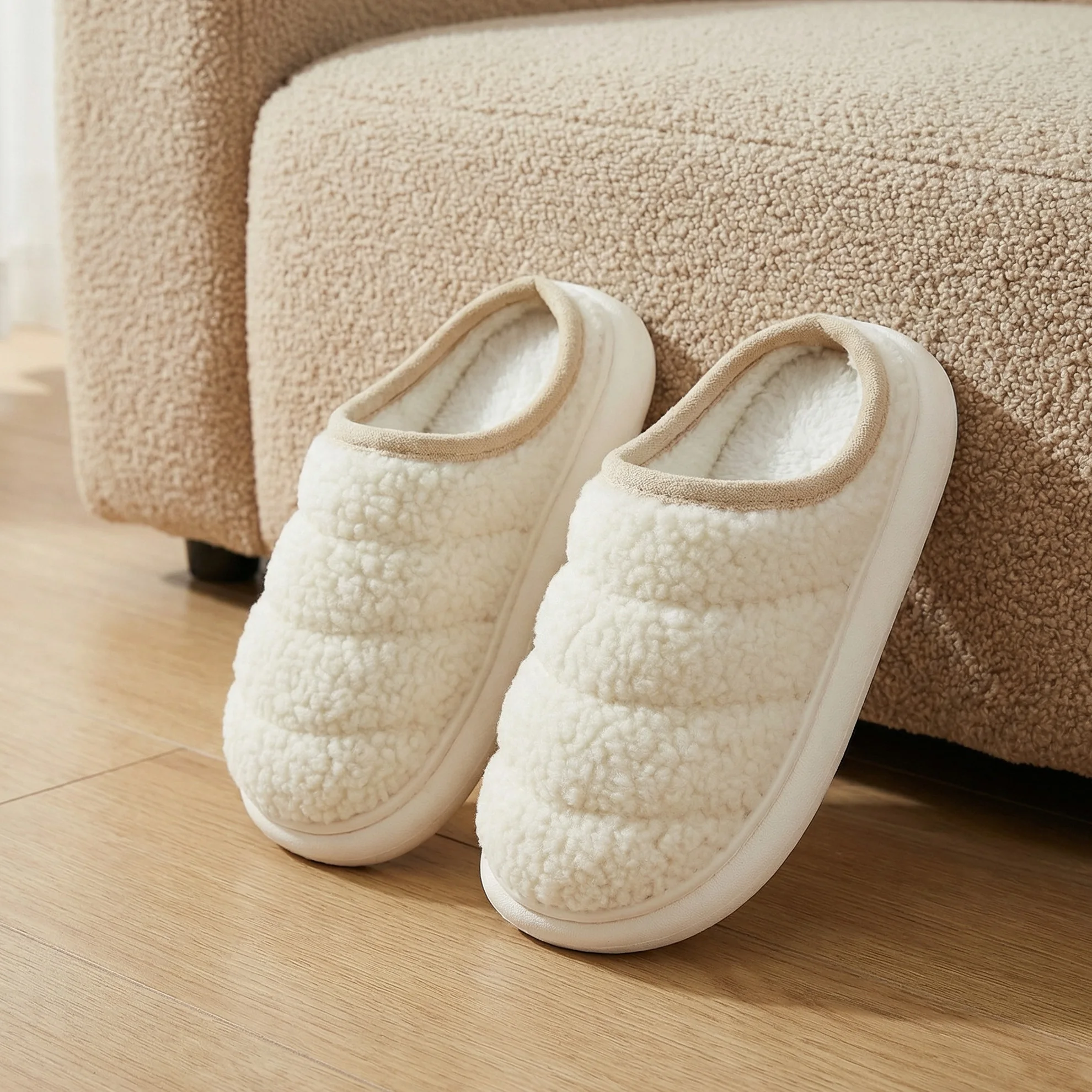 Women'S Plush Lined Slippers ,Soft Plush Indoor Home Slippers, Casual Wear Or Gift, Women Shoes for Dorm, Apartment