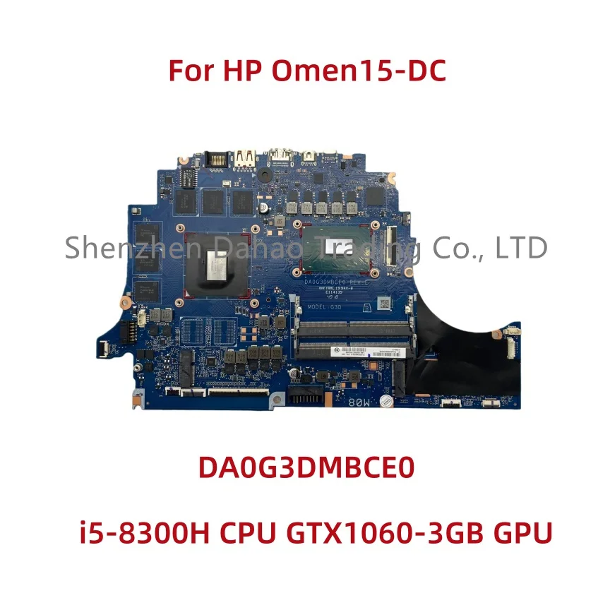 DA0G3DMBCE0 para placa base de ordenador portátil HP Omen 15-DC con CPU i5-8300H GTX1060 3GB/6GB-GPU DDR4 SPS: L24335-601 100% completamente probado