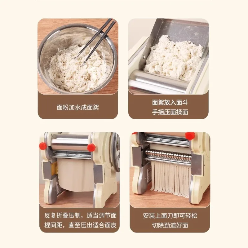 Rolling machine Manual household machine Noodle press Chaotic skin Kneading dough dumpling Stainless steel Commercial hand crank