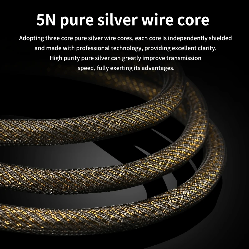 Xangsane الفضة النقية hifi كابل محوري 75 Ω hifi rca كابل الناتج SPDIF فك التشفير الرقمي التلفزيون مكبر كهربائي 5.1 كابل