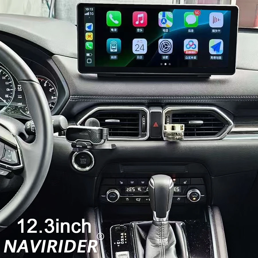 

Экран Carplay 1920*720 для Mazda CX-5 CX5 CX-8 CX8 2016-2025 12,3 дюйма NAVIRIDER Android 14, автомобильный мультимедийный видеоплеер, стерео