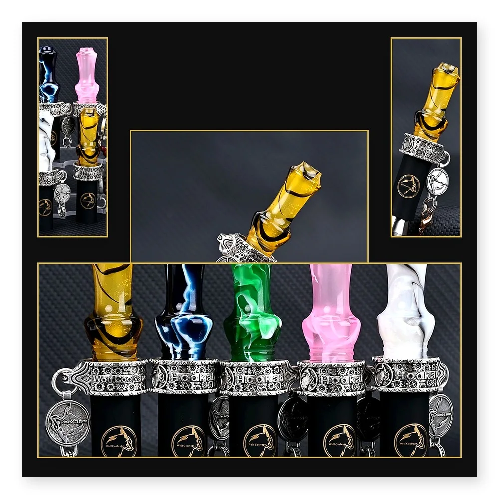 Silicone Resin Hookah Mouth Tips with Hang Rope Strap for Shisha Narguile Water Pipe Accessories