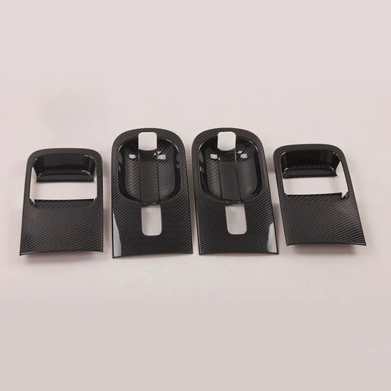 6Pcs/Set Car ABS Carbon Fiber Door Handle Bowl Cover For Grand Starex H1 I800 2018-2020 Car Accessories