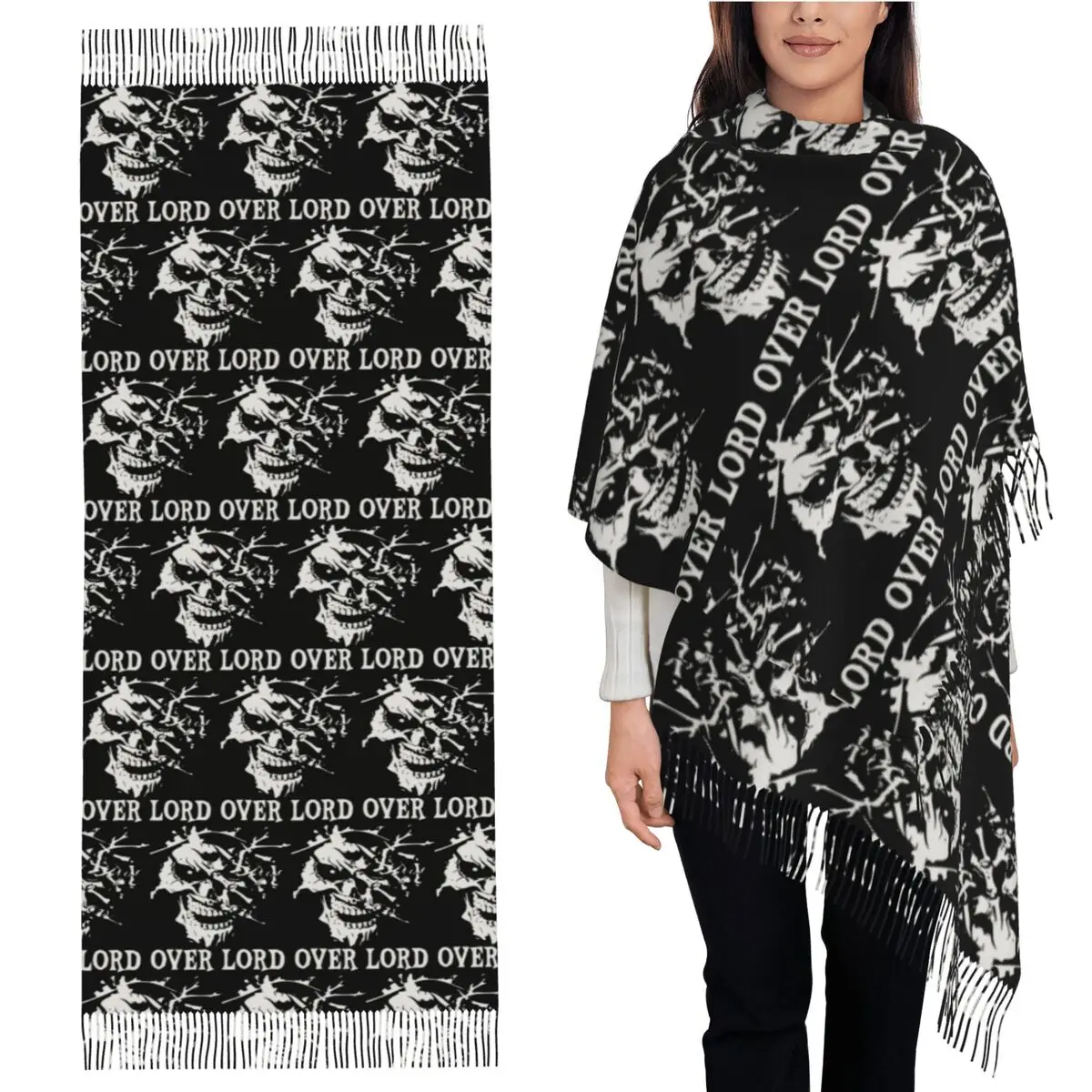 

Popbrain Anime Popular Scarf Tassel Scarves for Women Soft Warm Shawls and Wraps Large Fall Winter Shawl Wrap