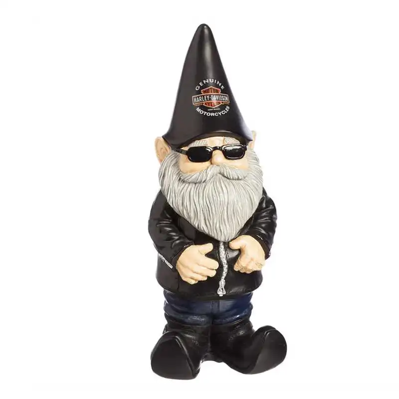 Outdoor Harley Decoration Men Women Davidson Locomotive Dwarf Goblin Dwarf Resin Crafts Garden Courtyard Ornaments Home Decor