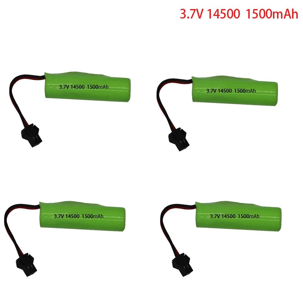3.7V 1500mah  14500 Battery and charger For C2 D828 RC Stunt Dump Car Toy Accessory 3.7V 14500 Li-ion battery with SM-2P Plug
