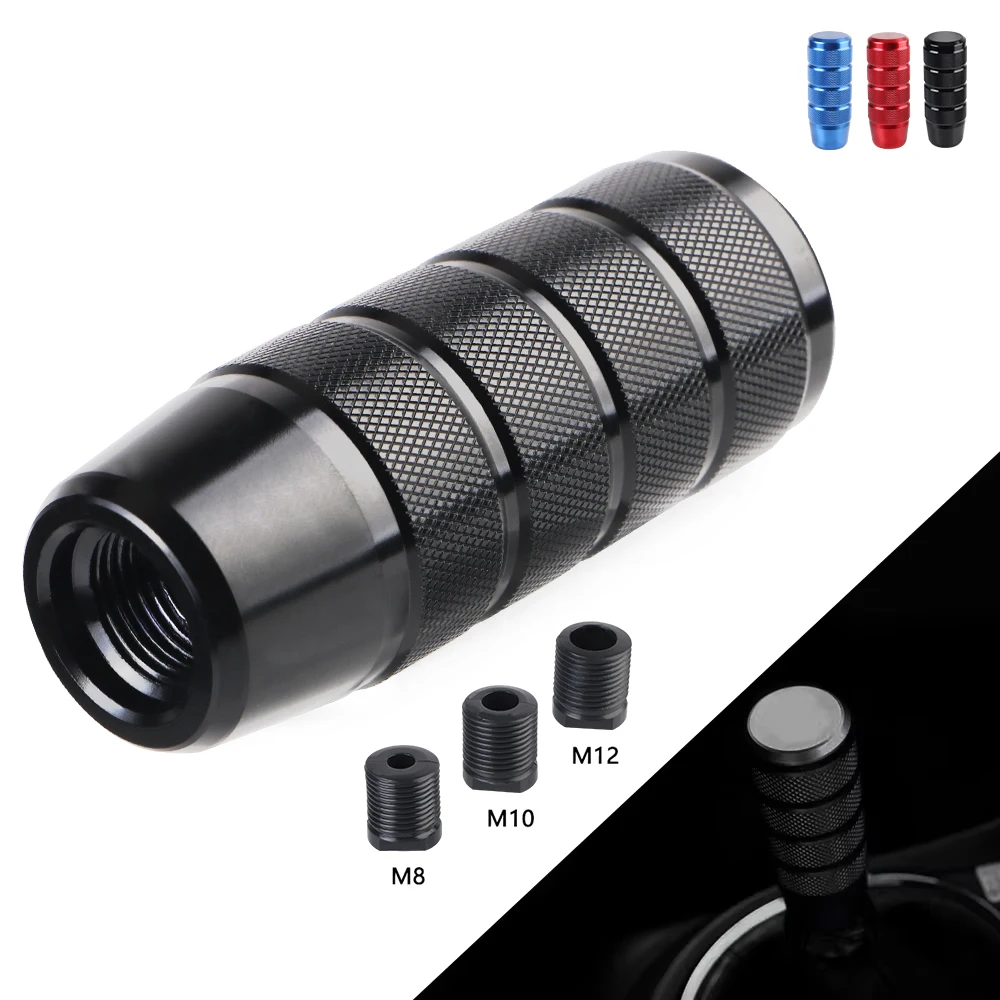 New Style 95MM Gear Shift Knob Non-Slip Universal Manual Transmission Aluminum knurled Shifter Lever Knob Car Tool