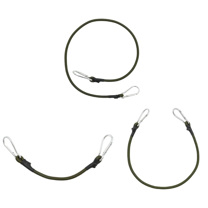 25UC 5Pcs/set Rubber Tensioner with Carabiner Hook, Bungee Rope Expander with Hook