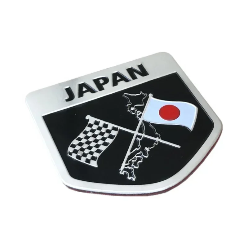 Japan Japanische Flagge Schild Emblem Metall Abzeichen Auto LKW Motorrad Karosserie Stoßstange Garnieren Styling Aufkleber Autozubehör – Detail 3
