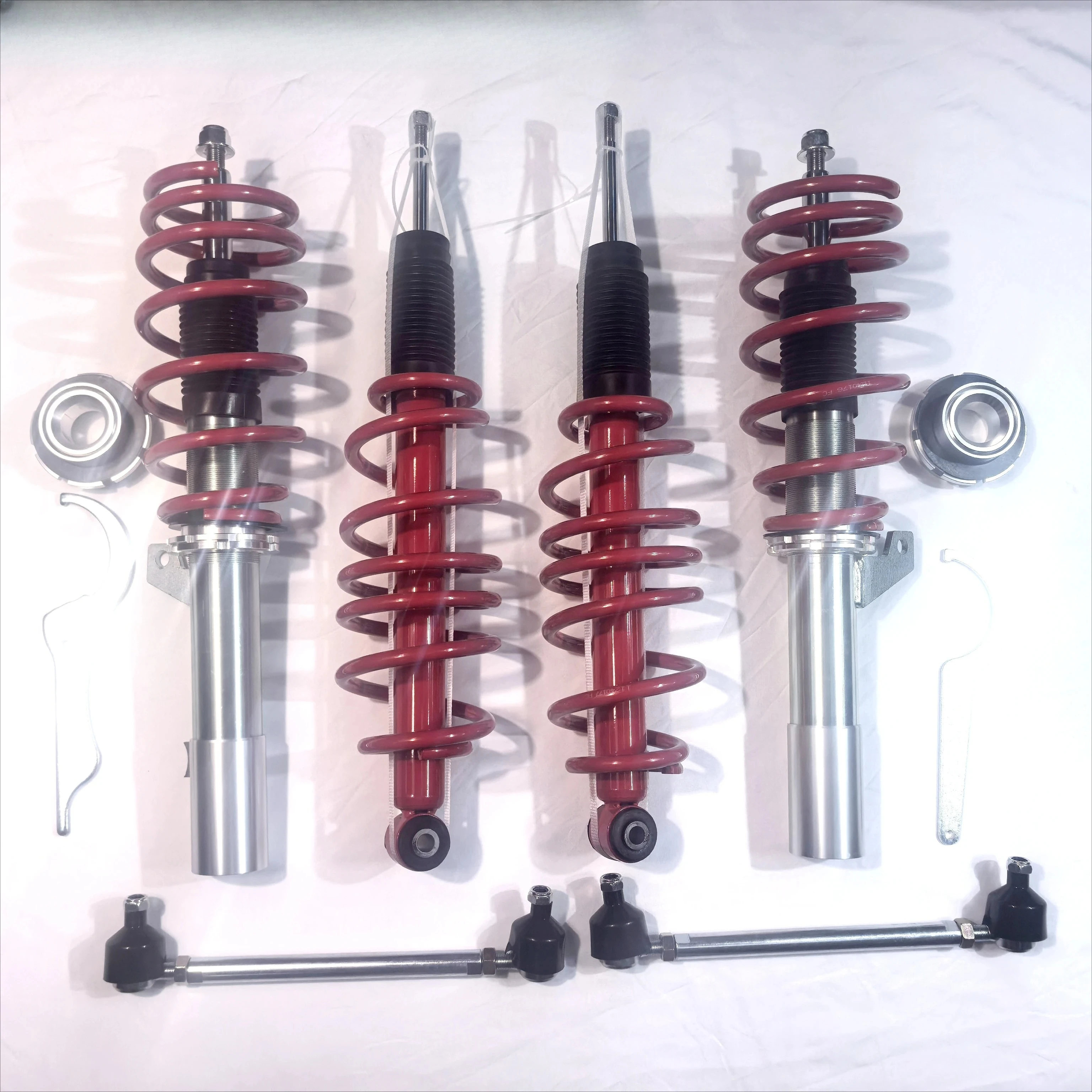 

Twin Tube Adjustable Coilover Gas Shock Absorber Suspension Kit Steel Coil Spring for VW Golf Mk7