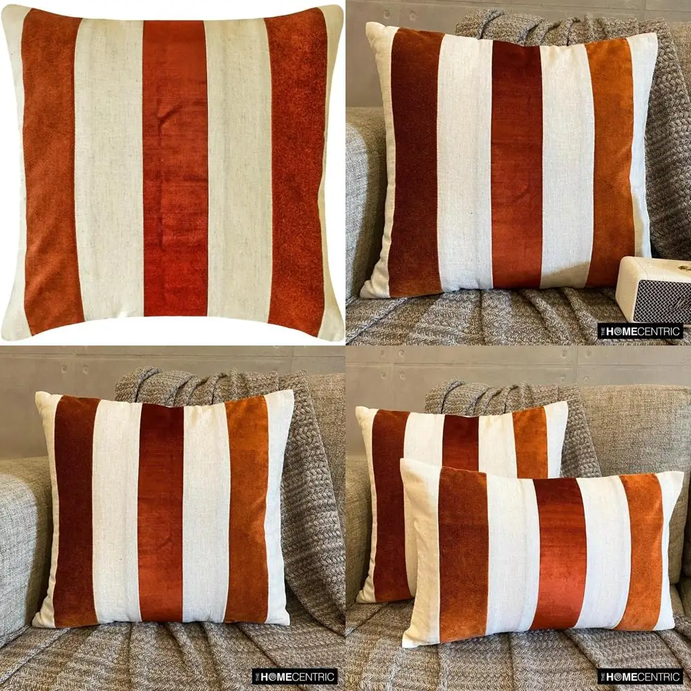 

Современные бархатные пэчворк наволочки 24x24 | Оранжевые декоративные чехлы на подушки для современного дома