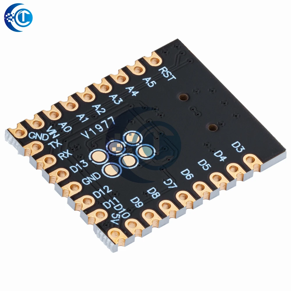 Płytka programistyczna Arduino Nano Mini, wyjątkowo mała, z portem USB typu C, wyposażona w układ ATmega328P i układ scalony CH340 do komunikacji szeregowej. — zdjęcie produktu 6