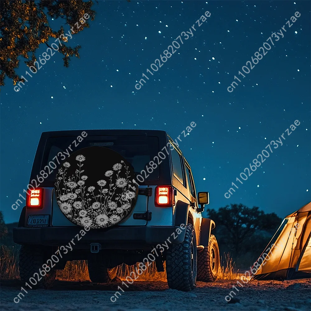 

Feverfew Various Models Spare Car Tire Cover Sand Dust Prevention Protect Wind Rain Tire Cover Sturdy Durable Tire Covers