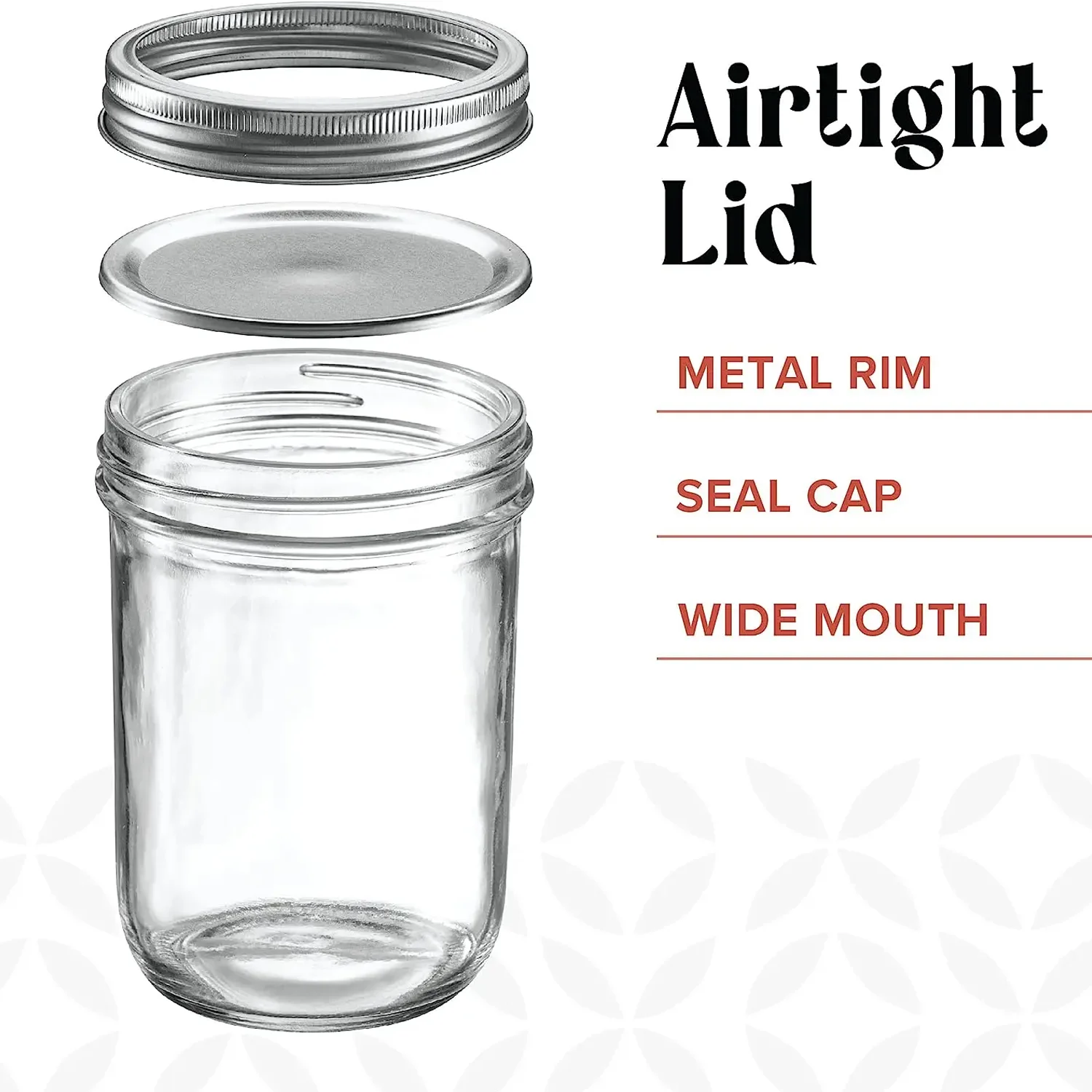 14oz Wide Mouth Mason Jars with Airtight Lids and Bands for Preserving, Jam, Honey, Jelly, Wedding Favors, Sauces, Meal Prep