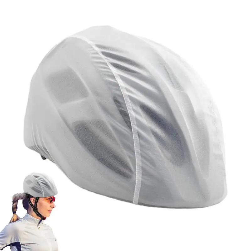 Bicycle Helmet Waterproof Cover With Reflective Strip Portable MTB Helmet Cover Mountain Road Bicycle Helmets Dustproof Covers