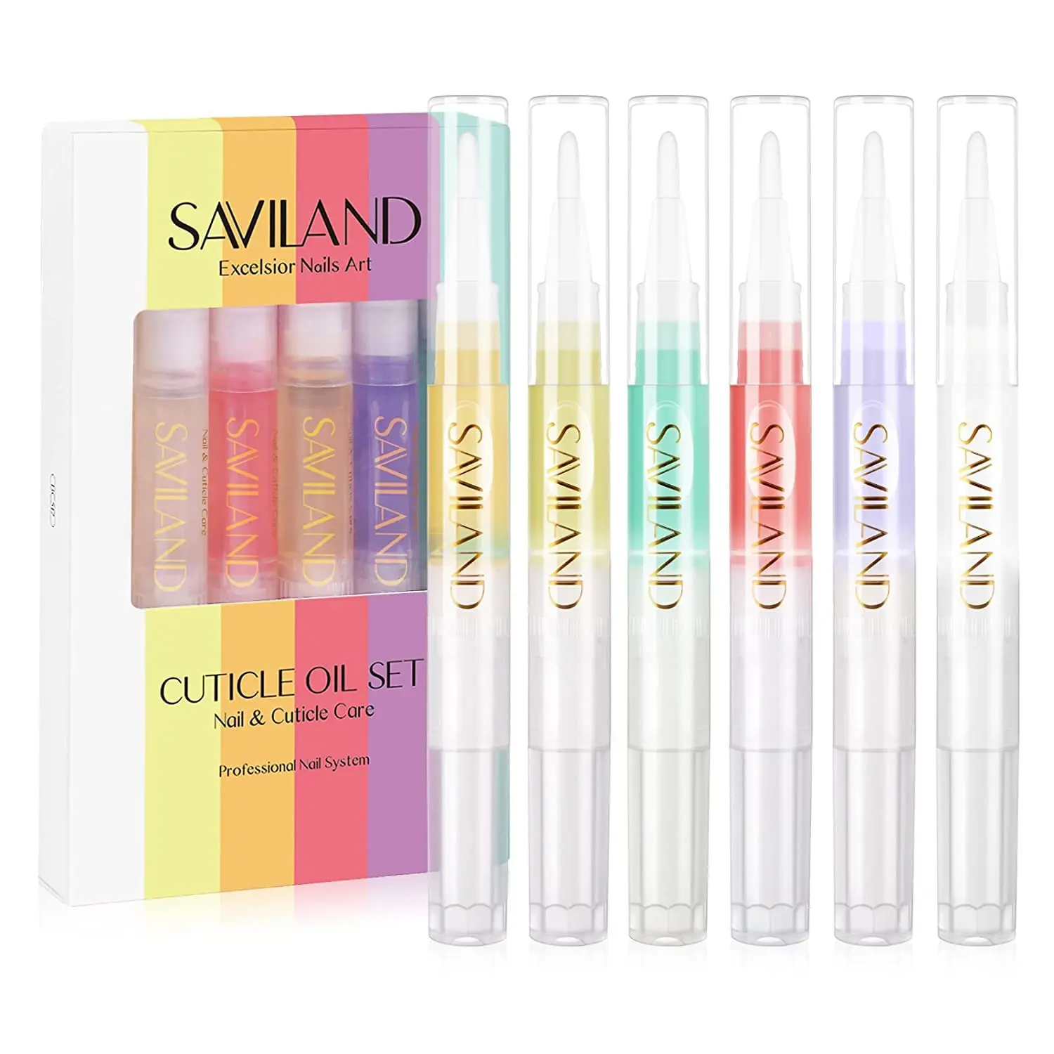

6PCS Natural Cuticle Oil Pen with Vitamin E: Overnight Repair for Nails, Softens & Strengthens Damaged Skin