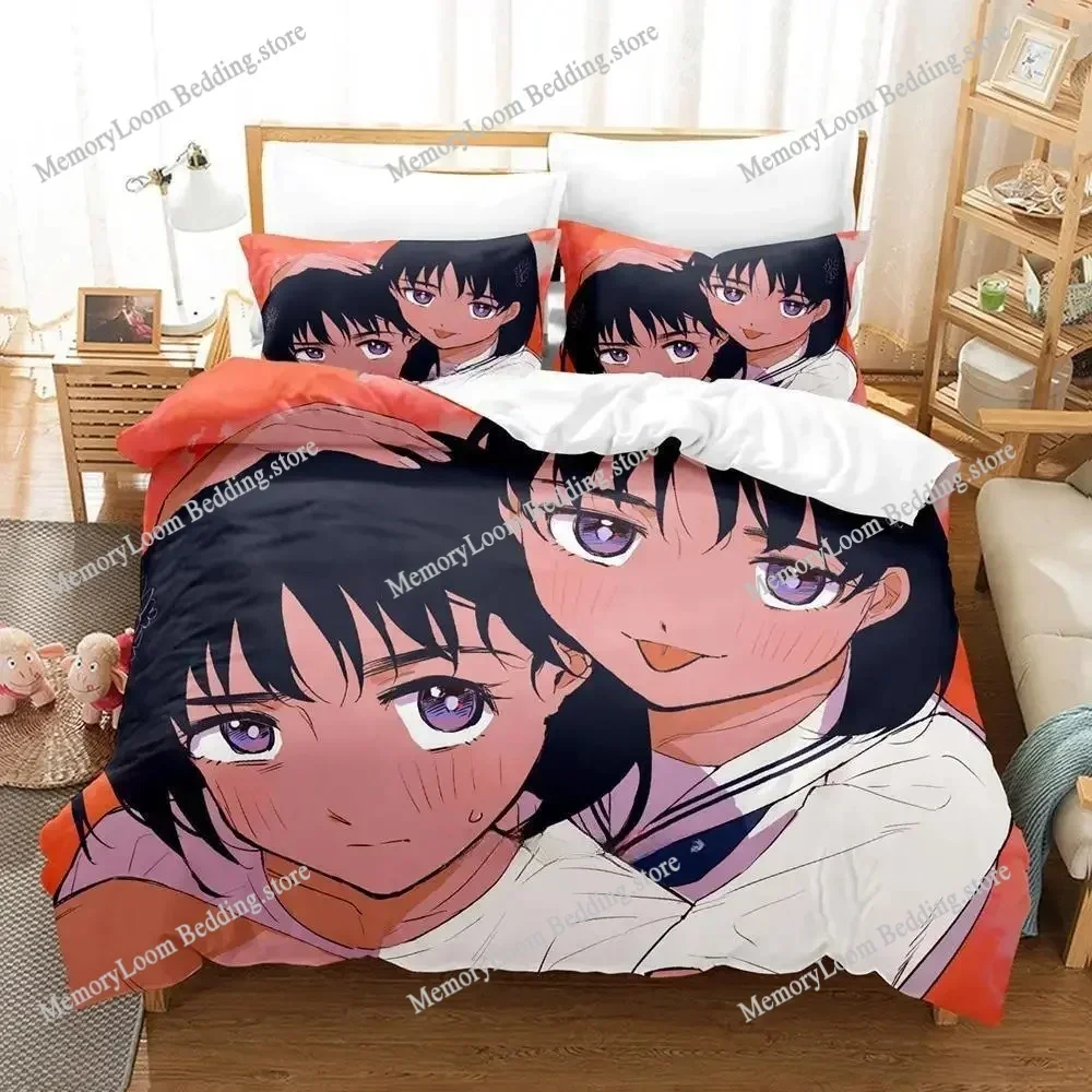 New Summer Time Rendering Bedding Set Cartoon Anime set Adult Kid Bedroom Duvet cover Sets 3D Kawaii Girls Twin Set