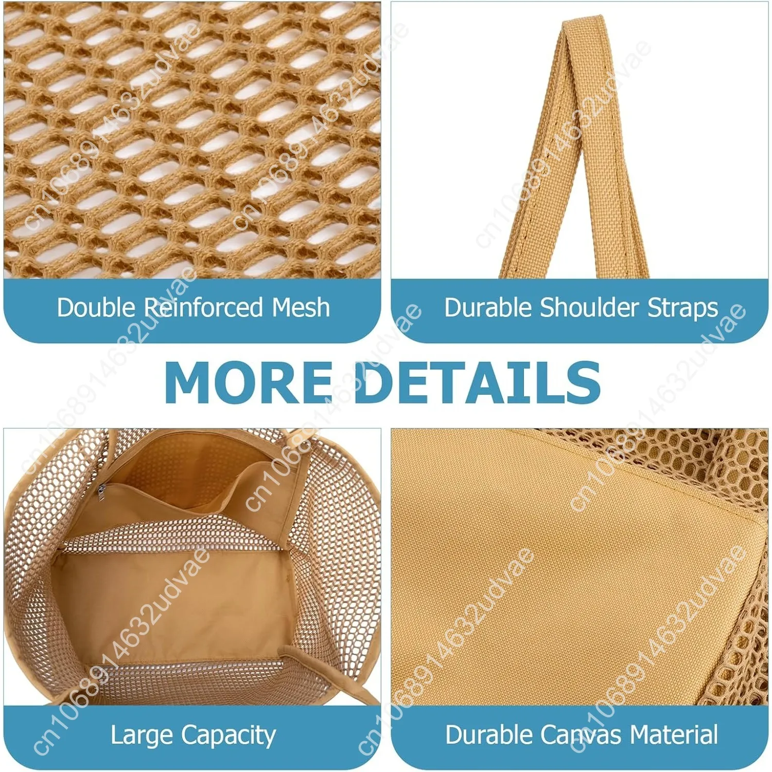 Iioscre Mesh Beach Tote Bags for Womens, Causal Hobo Pool Bags for Swimming Pools Vacations Beach Essentials