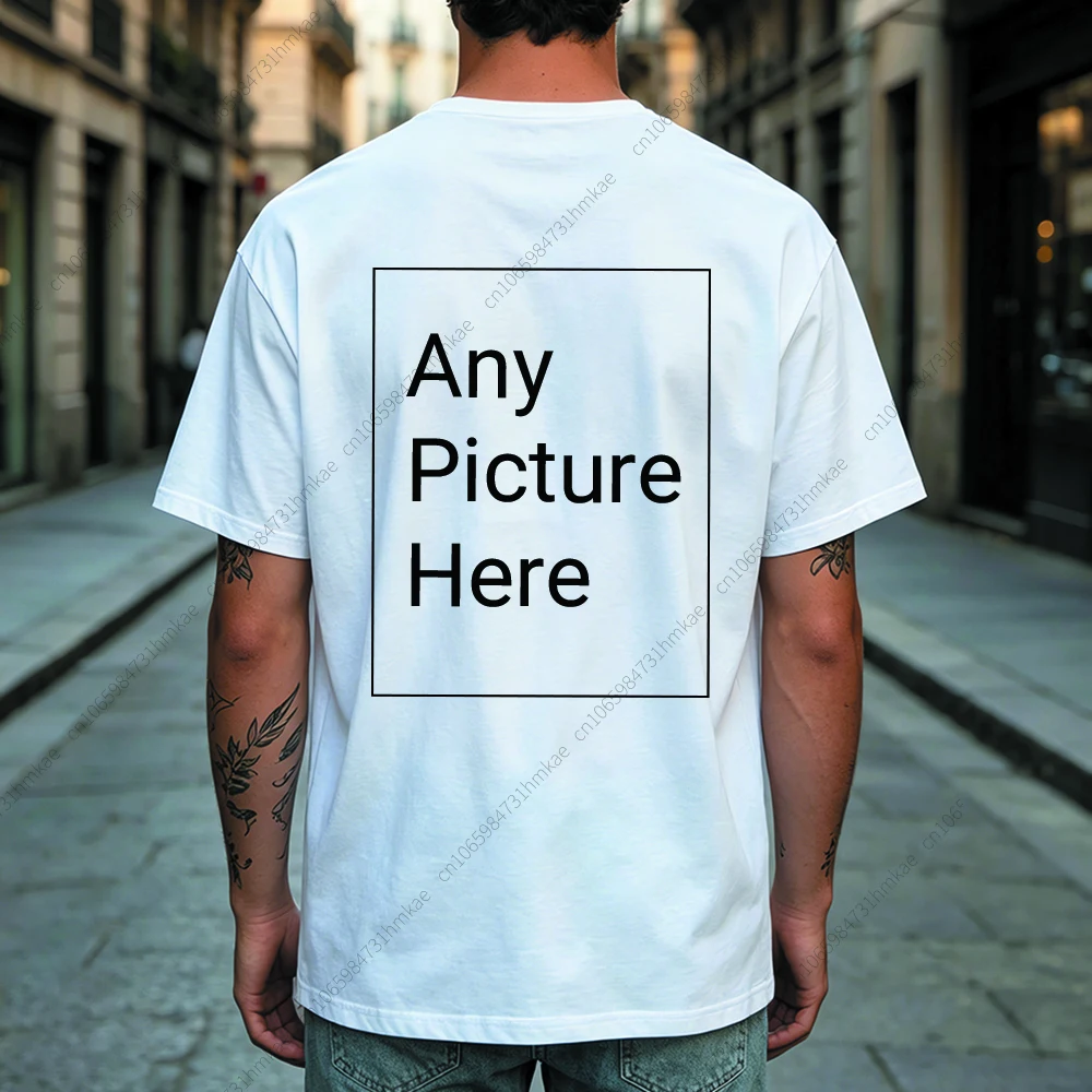 Personalisiertes T-Shirt mit Ihrem Foto für Jungen, Individuelles Lustiges T-Shirt für Männer, Kurzarm-T-Shirt, Oberteil – Detail 4