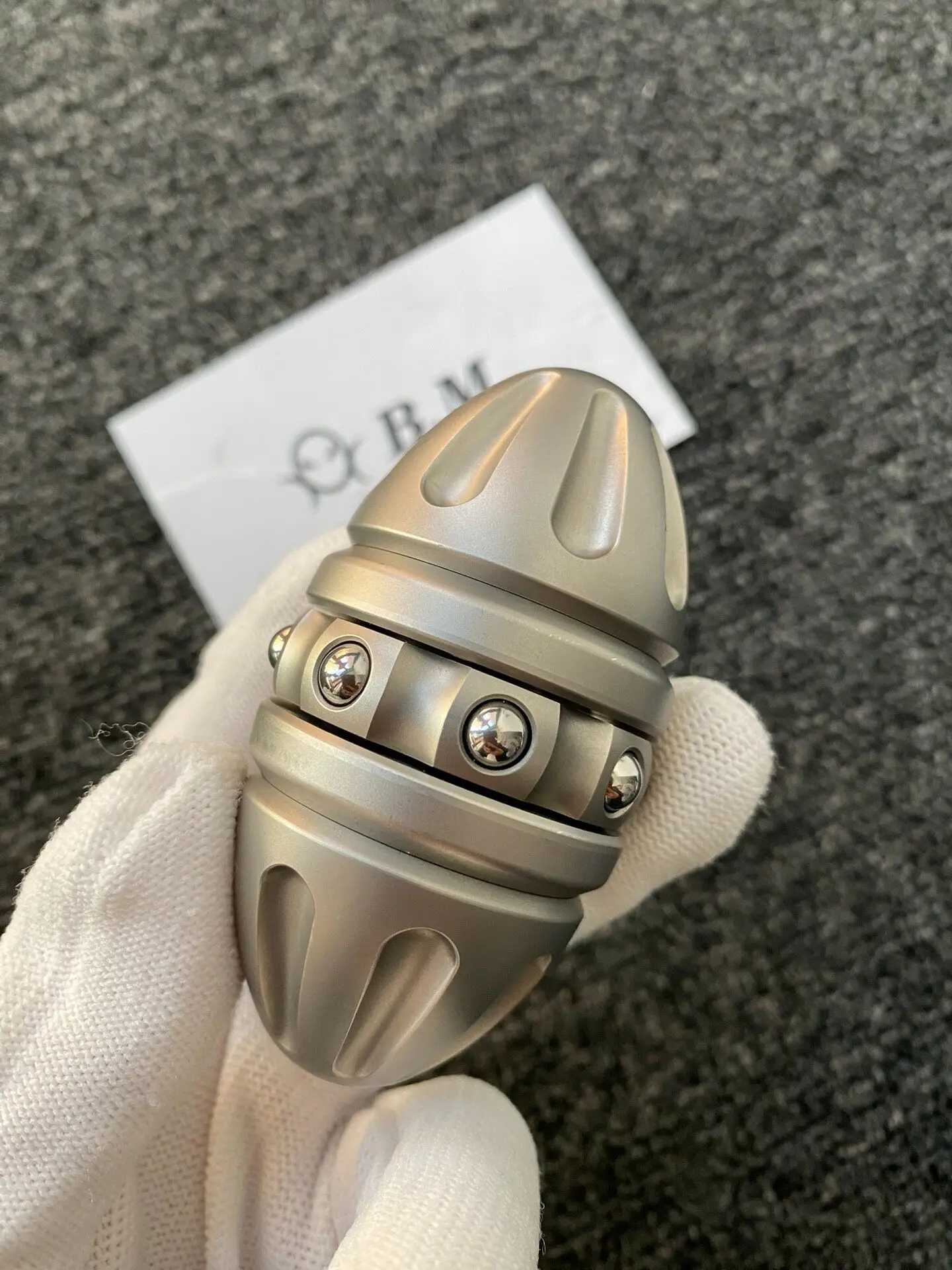 Used edc B. M Black Mirror, Bug Egg, Stainless Steel, Gyro Desktop Decoration