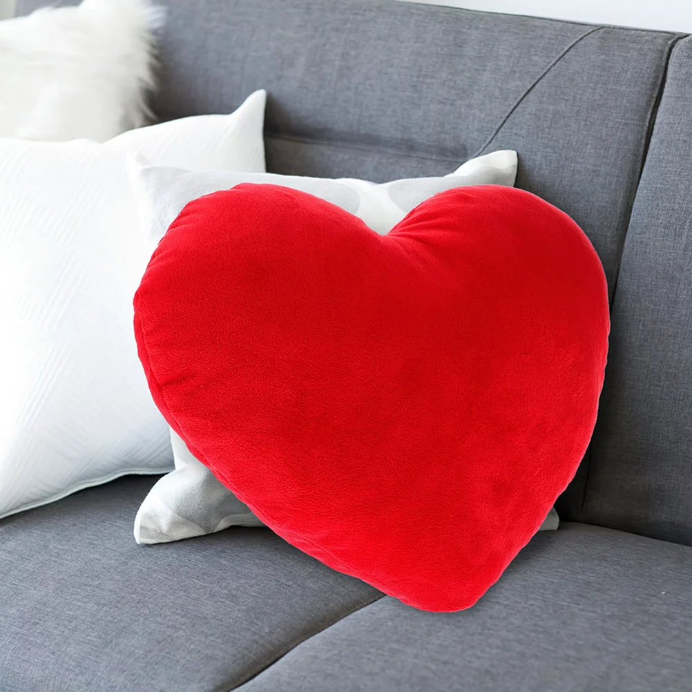 Plush Heart Shaped Pillow Throw Cushion Pillowcase Decorative Bride Ring Bed Pillows