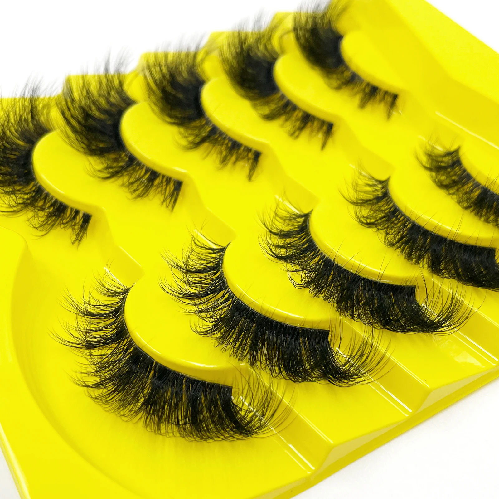 AMSNCN NEU 5 Paar 100% Echte 3D Nerz-Wimpern Weiche Natürliche Falsche Wimpern Make-up Lange Wimpern Wimpernverlängerung CiliosH13mini – Detail 17